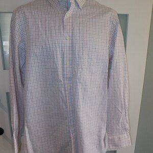MICHAEL KORS REGULAR FIT AIRSOFT COTTON MULTI-COLOR PLAID SHIRT SIZE 15 32/33